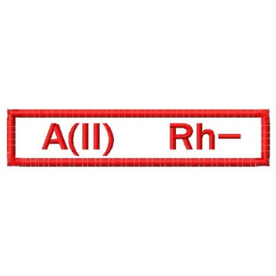 Blood type 5 embroidery design featuring a bold, clear motif ideal for police and emergency service apparel.