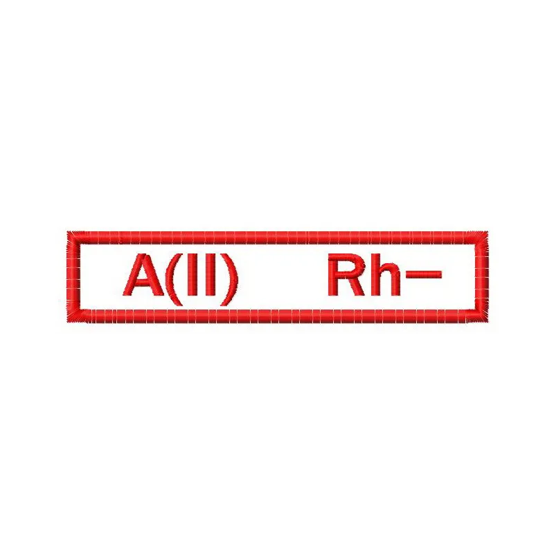 Blood type 5 embroidery design featuring a bold, clear motif ideal for police and emergency service apparel.