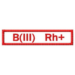 Blood type 4 embroidery design - Embroidery Design