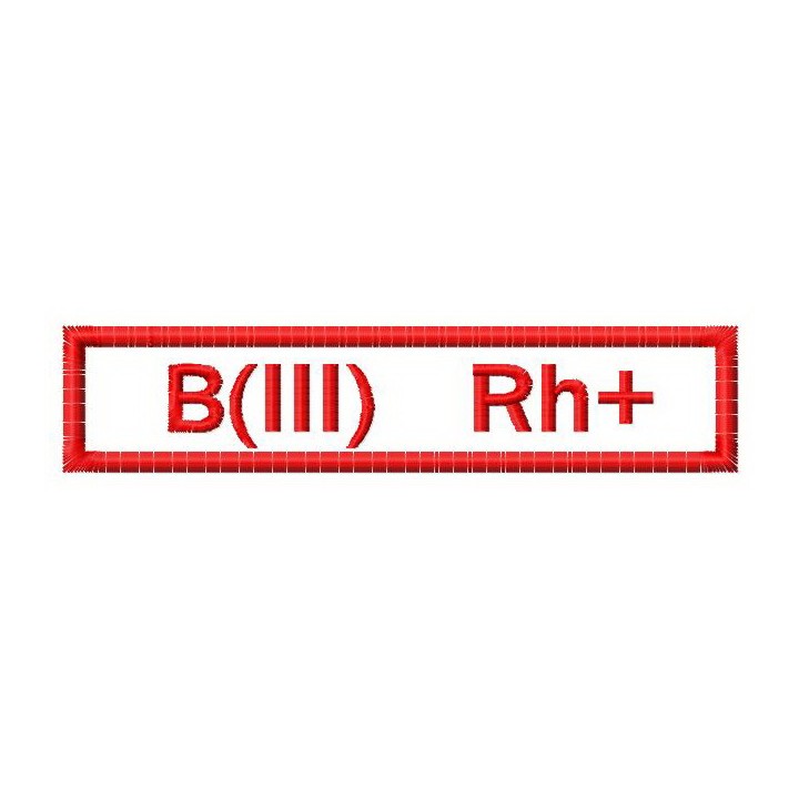 Blood type 4 embroidery design - Embroidery Design