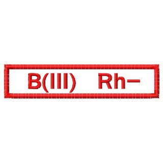 Blood type 3 embroidery design - Embroidery Design