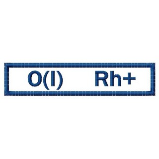 Blood type 2 embroidery design - Embroidery Design