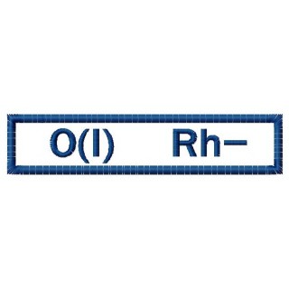 Blood type 1 embroidery design - Embroidery Design