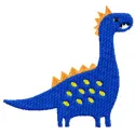 Preview of the Cute Dino 2 embroidery design featuring a charming dinosaur motif for creative stitching projects.