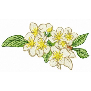 Bird cherry embroidery design - Embroidery Design