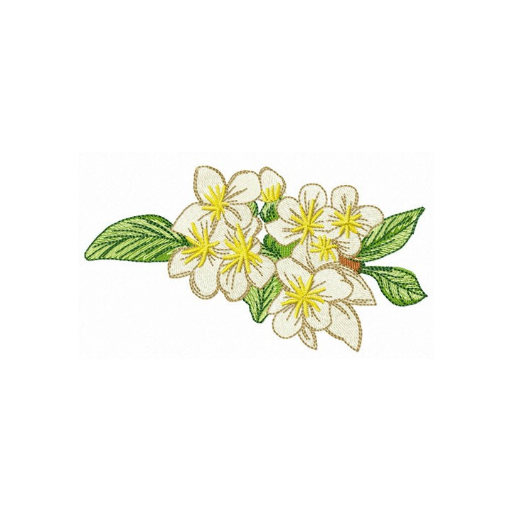 Bird cherry embroidery design - Embroidery Design