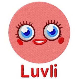 Luvli badge embroidery design - Embroidery Design