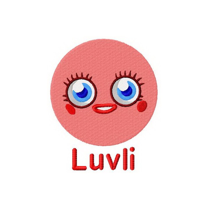 Luvli badge embroidery design - Embroidery Design
