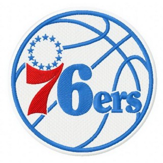 Philadelphia 76ers logo 2 embroidery design - Embroidery Design