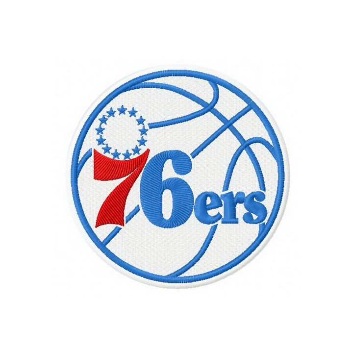 Philadelphia 76ers logo 2 embroidery design - Embroidery Design