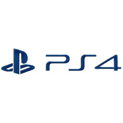PS4 logo embroidery design preview image showcasing detailed stitching pattern for embroidery enthusiasts.