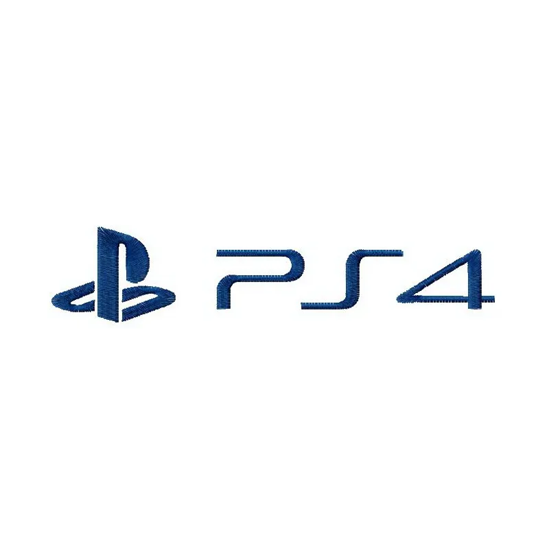 PS4 logo embroidery design preview image showcasing detailed stitching pattern for embroidery enthusiasts.