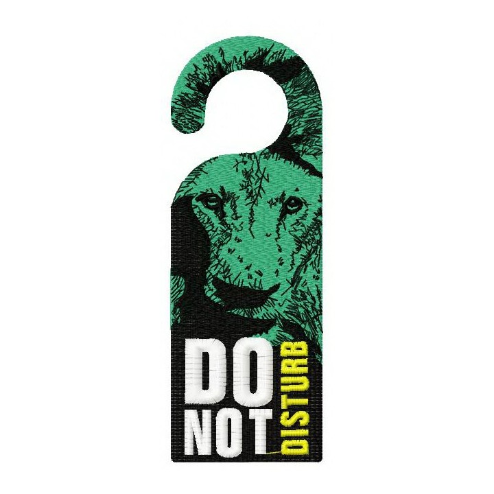 Don't disturb sign 3 embroidery design - Embroidery Design