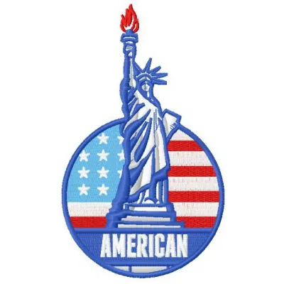American Liberty 4 embroidery design showcasing a vibrant Independence Day motif for festive stitching projects.