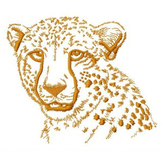 Cheetah 5 embroidery design - Embroidery Design