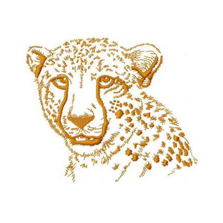 Cheetah 5 embroidery design - Embroidery Design