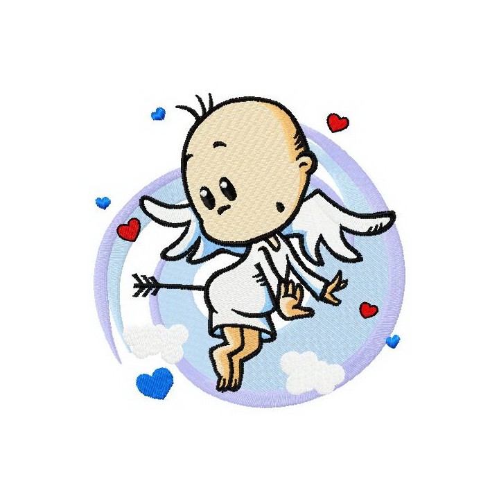 Baby cupid 2 embroidery design - Embroidery Design
