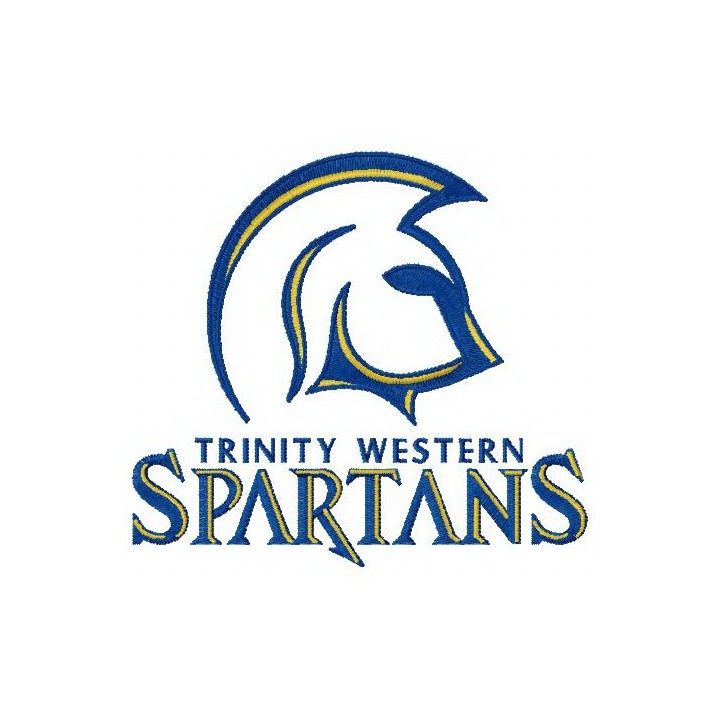 Trinity Western Spartans logo embroidery design - Embroidery Design