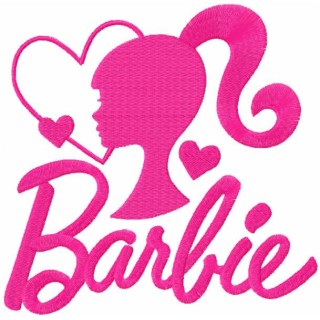 Barbie heart embroidery design - Embroidery Design