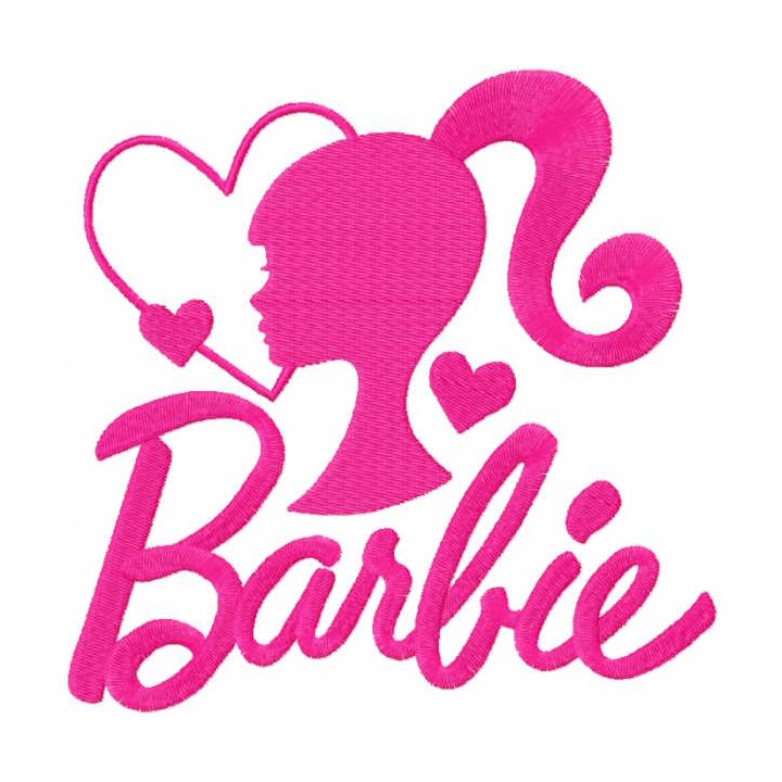 Barbie heart embroidery design - Embroidery Design