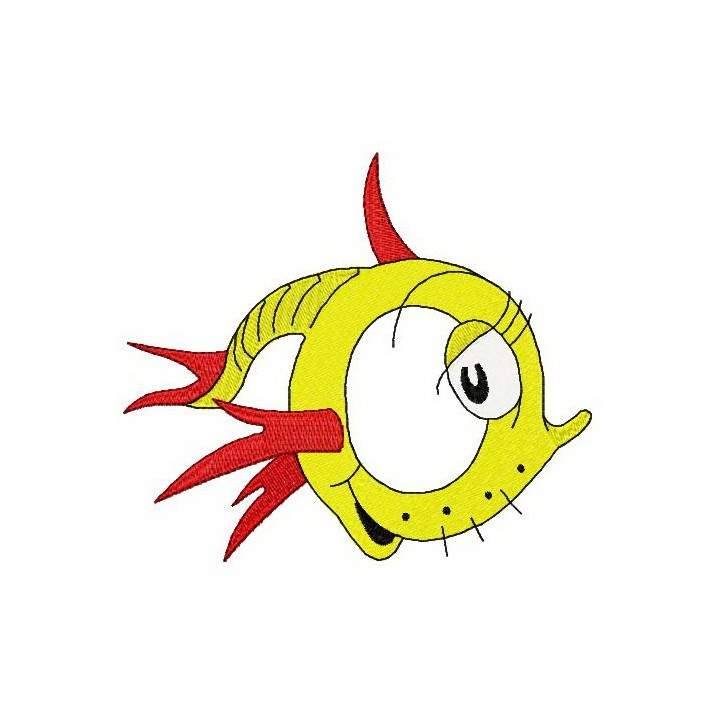 Dr. Seuss alphabet letter O embroidery design - Embroidery Design