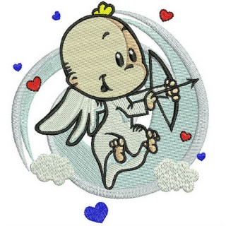 Baby cupid embroidery design - Embroidery Design