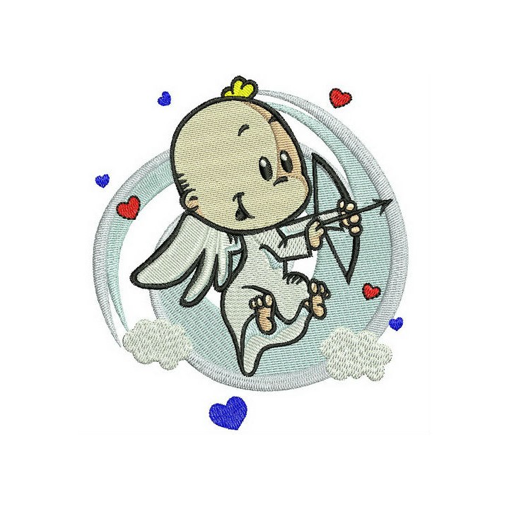 Baby cupid embroidery design - Embroidery Design