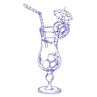 Cocktail 3 embroidery design - Embroidery Design