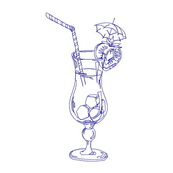 Cocktail 3 embroidery design - Embroidery Design