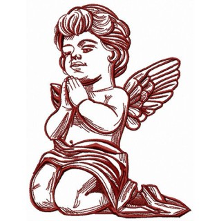 Angel bends the knee embroidery design - Embroidery Design