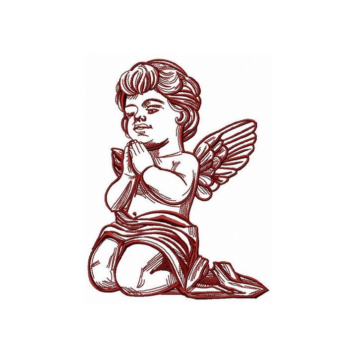Angel bends the knee embroidery design - Embroidery Design