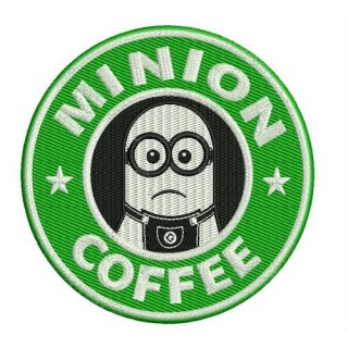 Minion coffee embroidery design - Embroidery Design