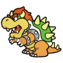 Colorful Bowser embroidery design featuring the iconic character from Super Mario, perfect for adding flair to apparel or ac…