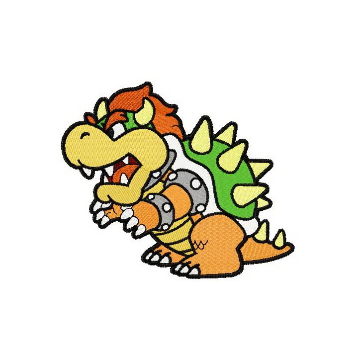 Bowser embroidery design - Embroidery Design