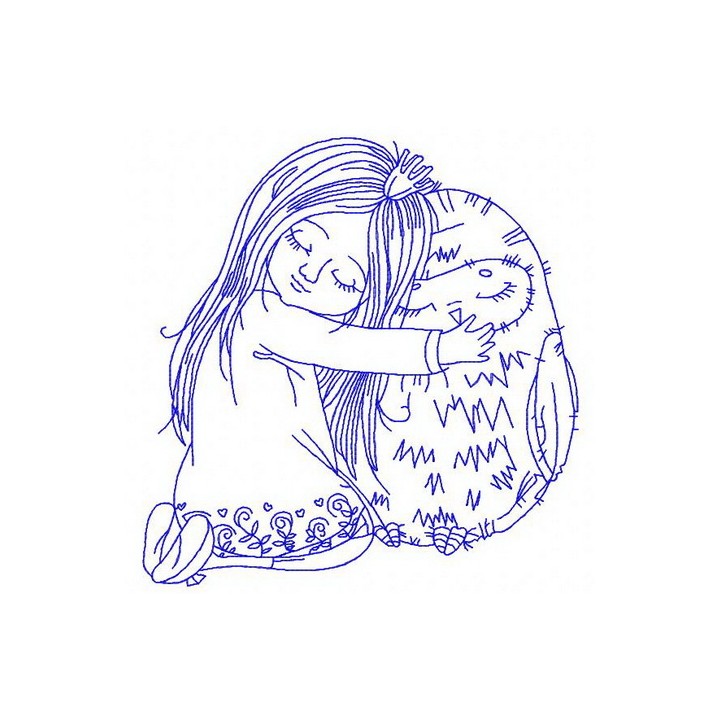 Friendship with owl 3 embroidery design - Embroidery Design