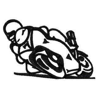 Motorcycle racer 2 embroidery design - Embroidery Design
