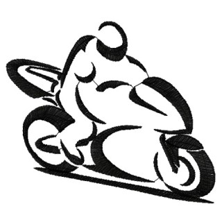 Motorcycle racer 1 embroidery design - Embroidery Design
