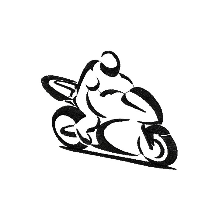 Motorcycle racer 1 embroidery design - Embroidery Design