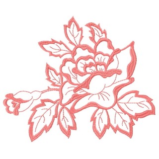 Rose 3 embroidery design - Embroidery Design