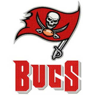 Tampa Bay Buccaneers double logo embroidery design - Embroidery Design