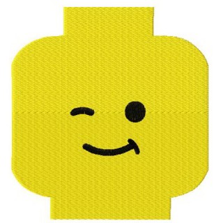 Lego head embroidery design - Embroidery Design