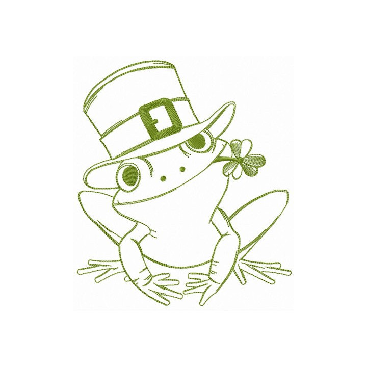 Rainforest rocket frog embroidery design - Embroidery Design