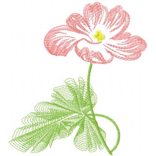 Art flower embroidery design - Embroidery Design