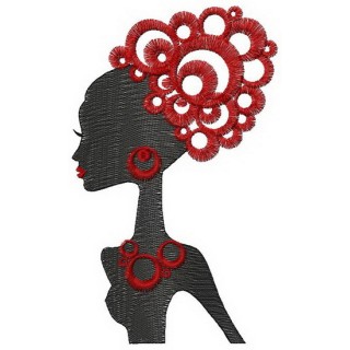 African beauty embroidery design - Embroidery Design