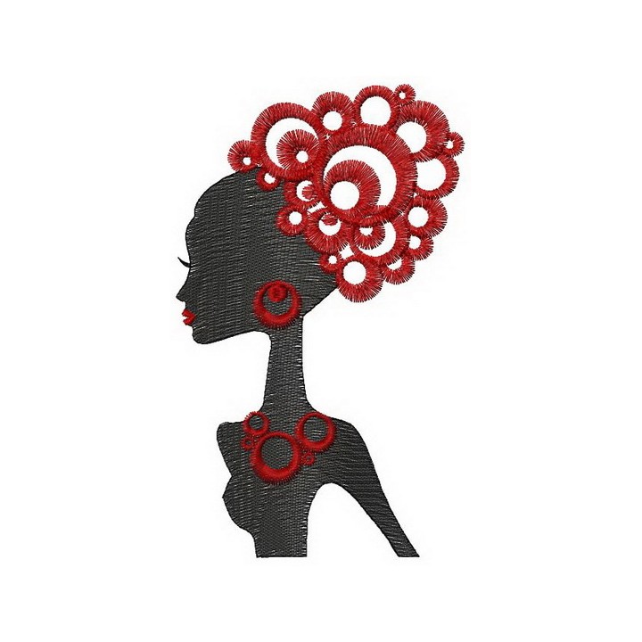 African beauty embroidery design - Embroidery Design