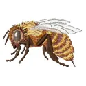Bee embroidery design showcasing a charming insect motif, perfect for embellishing various fabric items.