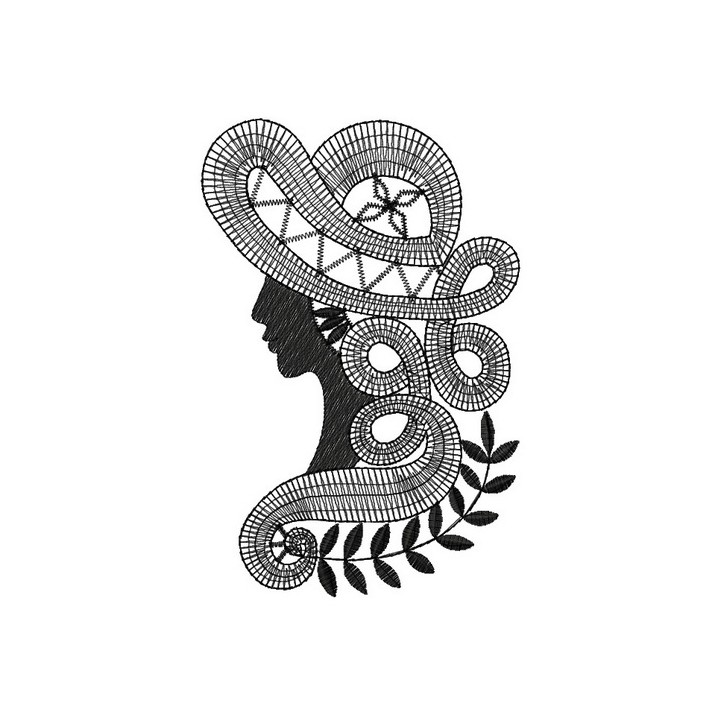 Dame embroidery design - Embroidery Design