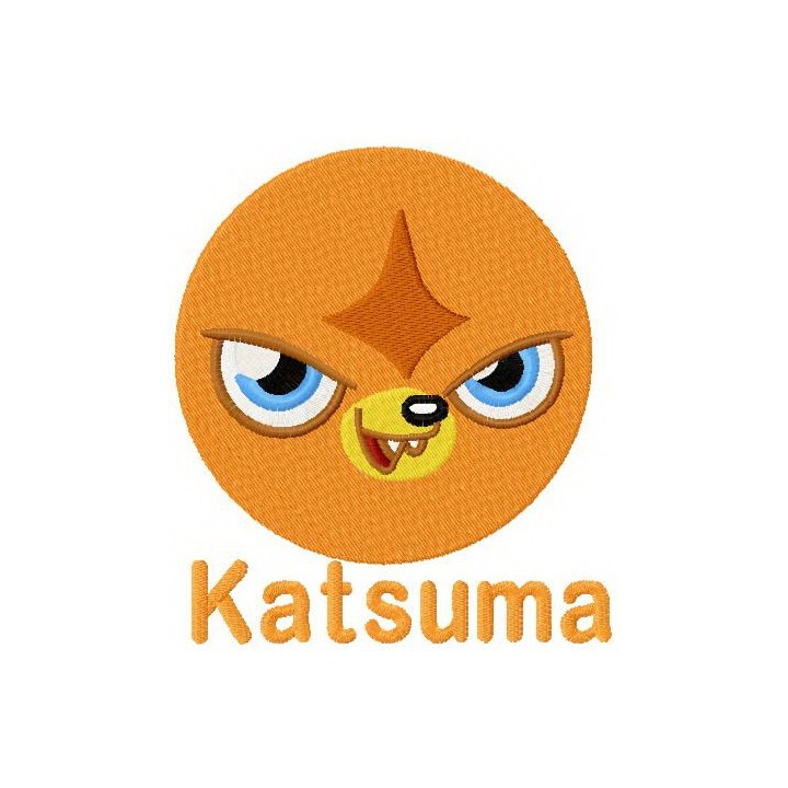 Katsuma badge embroidery design - Embroidery Design