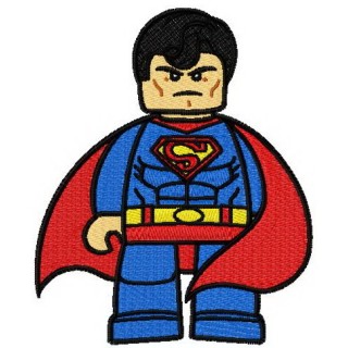 Lego Superman embroidery design - Embroidery Design