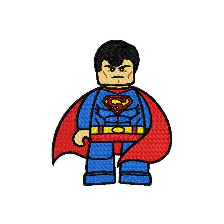 Lego Superman embroidery design - Embroidery Design